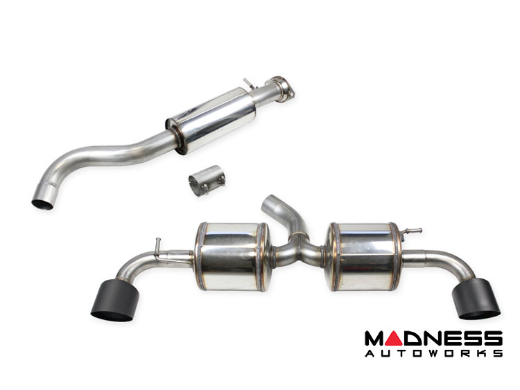 Toyota GR Yaris Performance Exhaust - Axle-Back - Resonated - Black Tips - InoXcar Racing